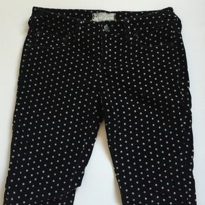 Free People Velvet Polka Dot Skinny Pants