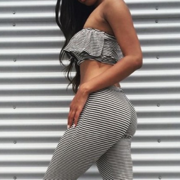 Two piece striped set - Picture 1 of 3