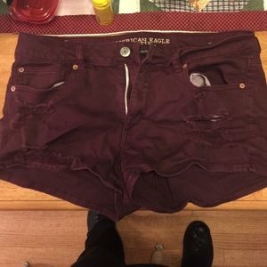 American eagle burgundy shorts!