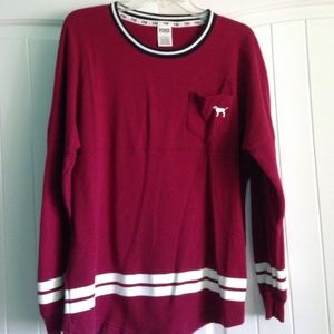 Pink campus sweater