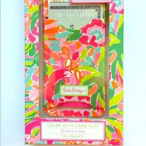ISO NWT Lilly iPhone 5 card slot phone case!