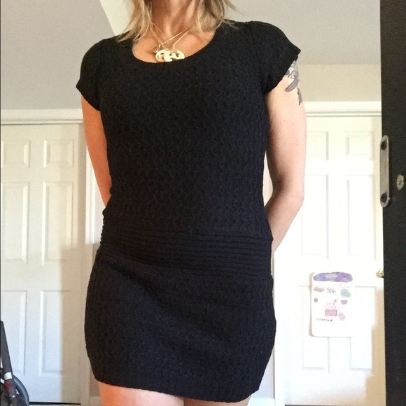 sweater dress in brown *** not available**