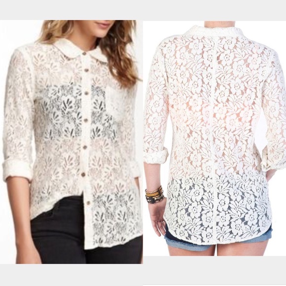 NWOT Volcom "Not so classic" Lace Long Sleeve. M