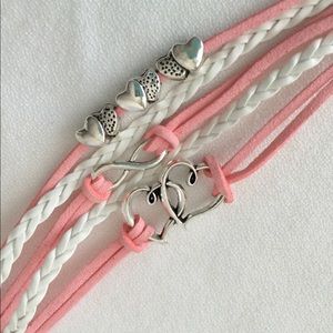 Double Heart & Infinity Bracelet