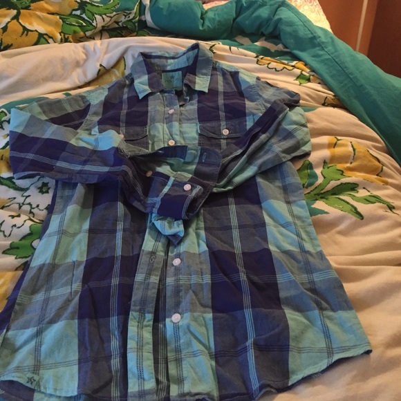 Plaid button down