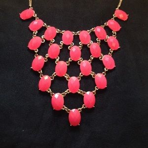 Pink pyramid necklace