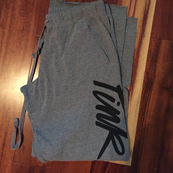 Grey Pink Victoria's Secret sweat pants