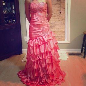 NWOT! Pink sparkly prom/ pageant dress