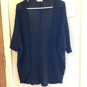 long black short sleeved cardigan!