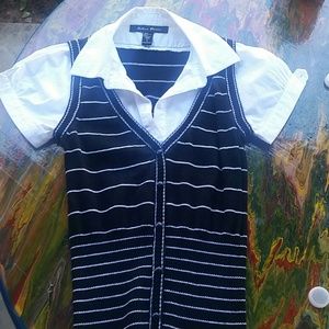 Black and white dress shirt