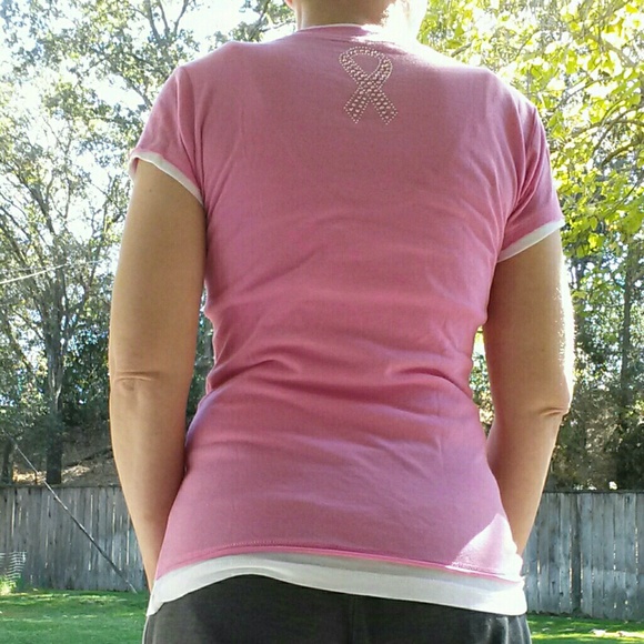 {HP}🎀Cowgirls United by PINK Two Tone Ribbon Tee - Picture 3 of 4