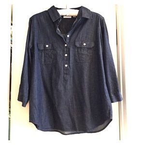 Denim 3/4 sleeve NY&Co top size M