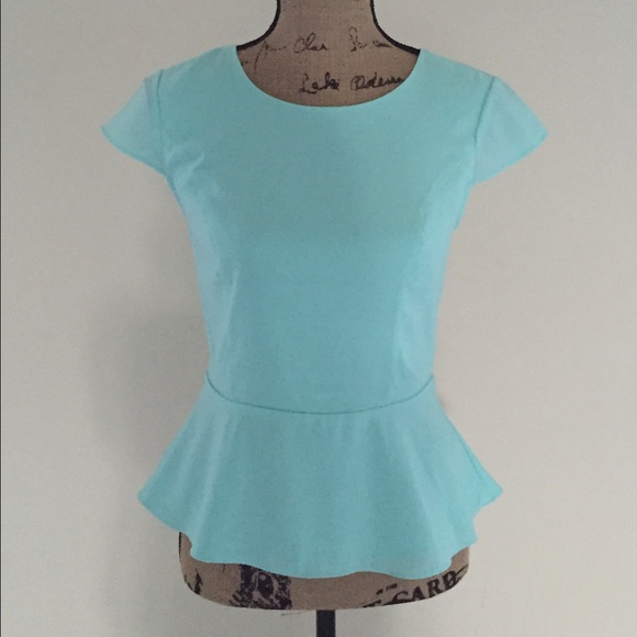 Mint green Express Peplum top