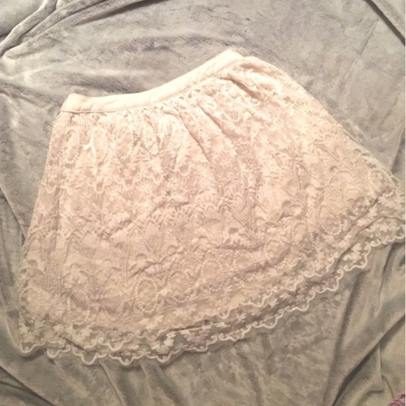White Floral Skirt