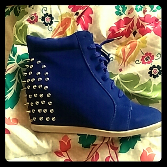 Spiked Wedge Sneakers