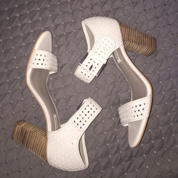 White ECCO heels