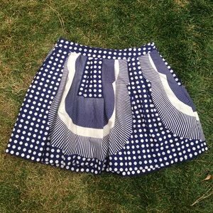 Closet closing sale! Polka dot &stripes mini skirt
