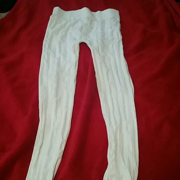 Cream colored leggings