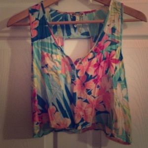 Pacsun flower crop top