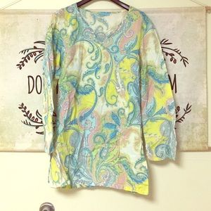 Long Sleeve Paisley top