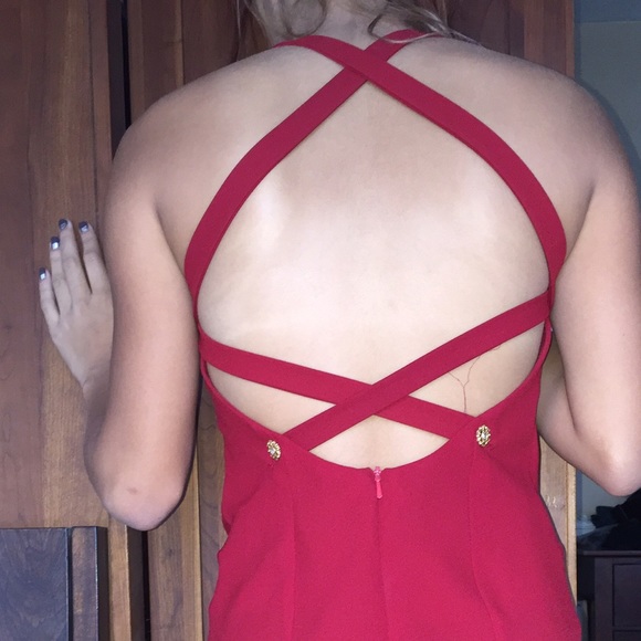 Rampage Red Strap Back Dress