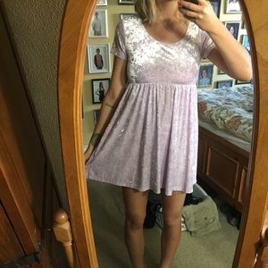Velvet babydoll dress