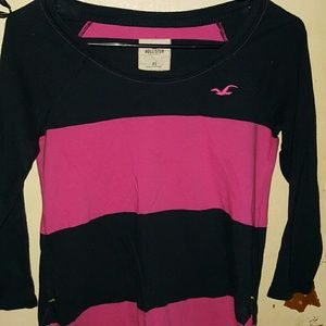 Pink & Navy dark blue shirt