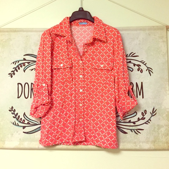 Coral Button Up shirt