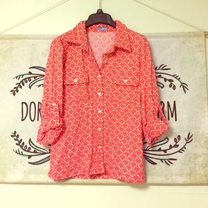 Coral Button Up shirt