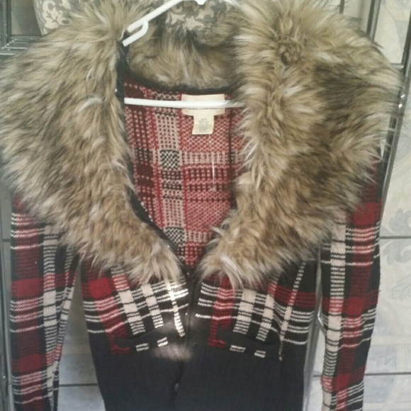 Ralph Lauren faux fur collar sweater