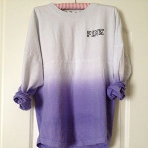 VS Pink Ombré Varsity Crew