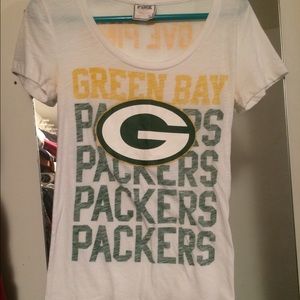 PINK Green Bay Packers Shirt Medium