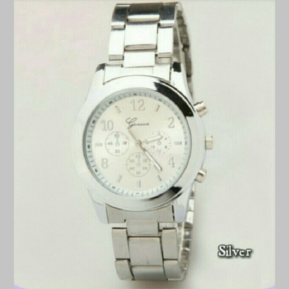 🆕 GENEVA SILVR STAINLSS STEEL WATCH - Picture 2 of 2