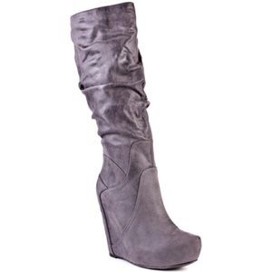 Jessica Simpson "Nya" suede hidden wedge boots