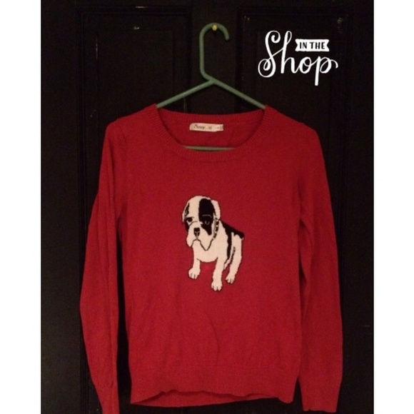 Pumpkin colored Bulldog Sweater