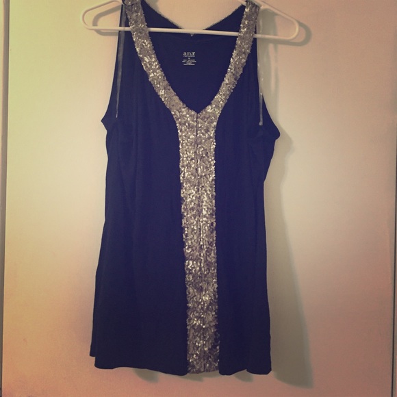 😍Black & grey sequined dress top 😍