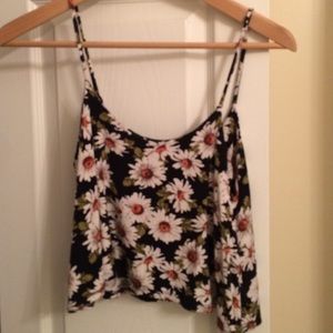 Pacsun (nollie) flower crop top