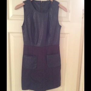 Faux leather dress