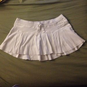 White mini skirt