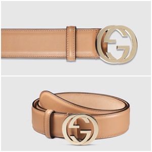 Gucci Belt GG Interlocking Gold Tan Beige buckle