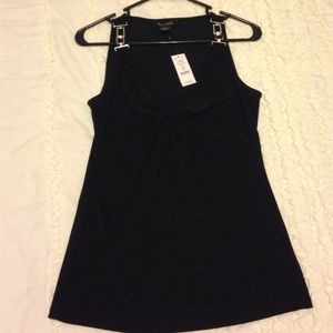 Black Tank Top w/Metal Detail