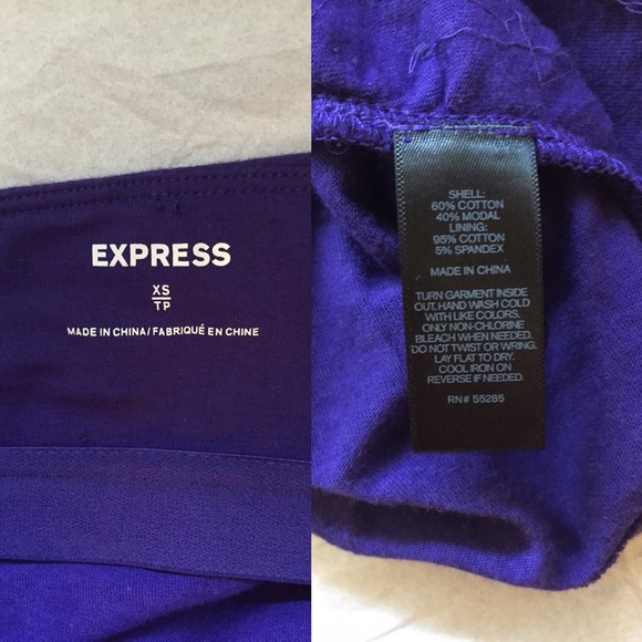 Express purple sequin tube top - Picture 3 of 3