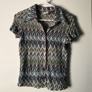 Button Up Top with cute Collar