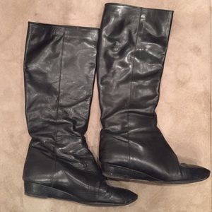 Loeffler Randall black knee high boots