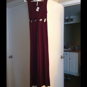 Maroon maxi