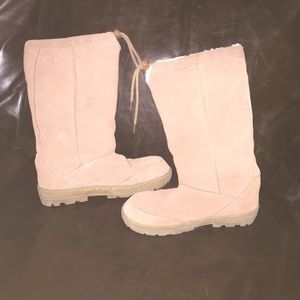 Suede/fleece snow boots