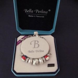 Bella Perlina Red, White & Blue Charm Bracelet