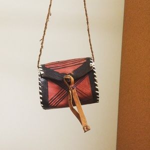 Tribal leather pouch