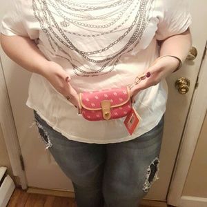 New Authentic Dooney & Bourke red flap wristlet