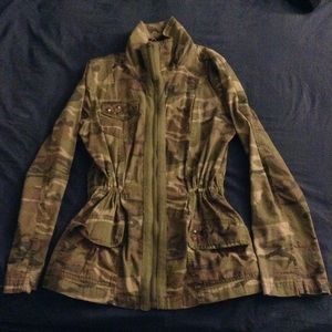 Military camo utility jacket